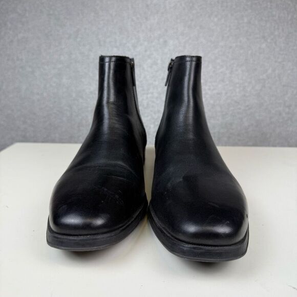 Cole Haan Signature Men's 7.5 Black Leather Side Zipper Ankle Booties Boots - Picture 2 of 10
